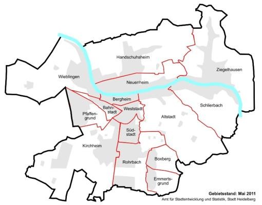 Grafik Heidelberger Stadtteile