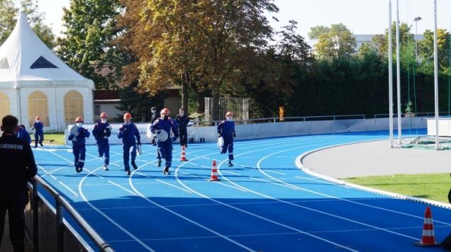 Eine der Disziplinen: der Staffellauf