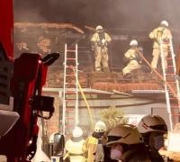 Beim Eintreffen des Löschzuges schlugen offene Flammen aus dem Dachstuhl