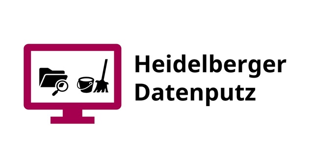 Computer mit Datei und Putzeimer