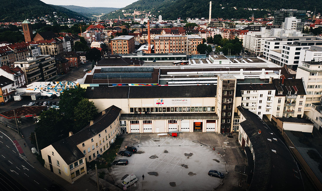 Kultur- und Kreativwirtschaftszentrum zu sehen von schräg oben.