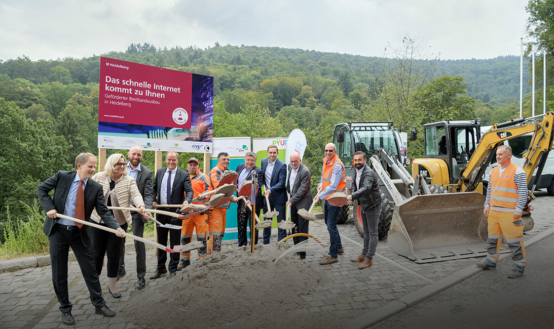 Auftakt für den Glasfaser-Ausbau in Teilbereichen von Schlierbach. (Foto: Rothe)