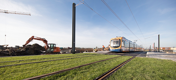 New Tram in Bahnstadt (Photo: Buck)