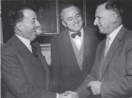 Visit by mayor Ridgeon and city director Swift from Cambridge in October 1957 (picture: Hans Speck) Visit by mayor Ridgeon and city director Swift from Cambridge in October 1957 (picture: Hans Speck)