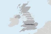 Map of Great Britain marking Cambridge Map of Great Britain marking Cambridge