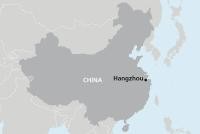 Map of China marking Hangzhou