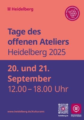Tage des offenen Ateliers 2025 Tage des offenen Ateliers Heidelberg 2025, 20. und 21. September, 12 - 18 Uhr