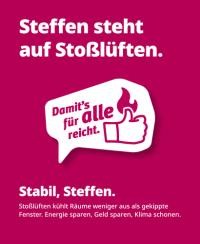 Steffen steht auf Stoßlüften. Stabil, Steffen. Stoßlüften kühlt Räume weniger aus als gekippte Fenster.