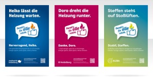 Drei Plakatmotive der Kampagne. 