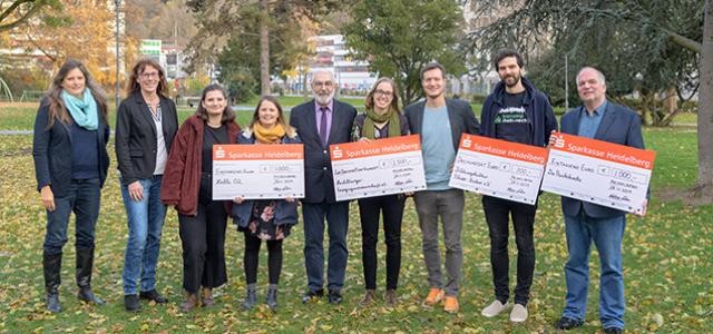 Die Preisträgerinnen und Preisträger der Heidelberger Klimaschutzfonds 2019 (Foto: Rothe)