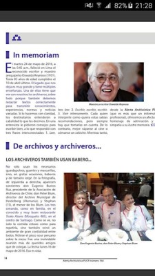 Der Artikel aus der "Alerta Archivística"