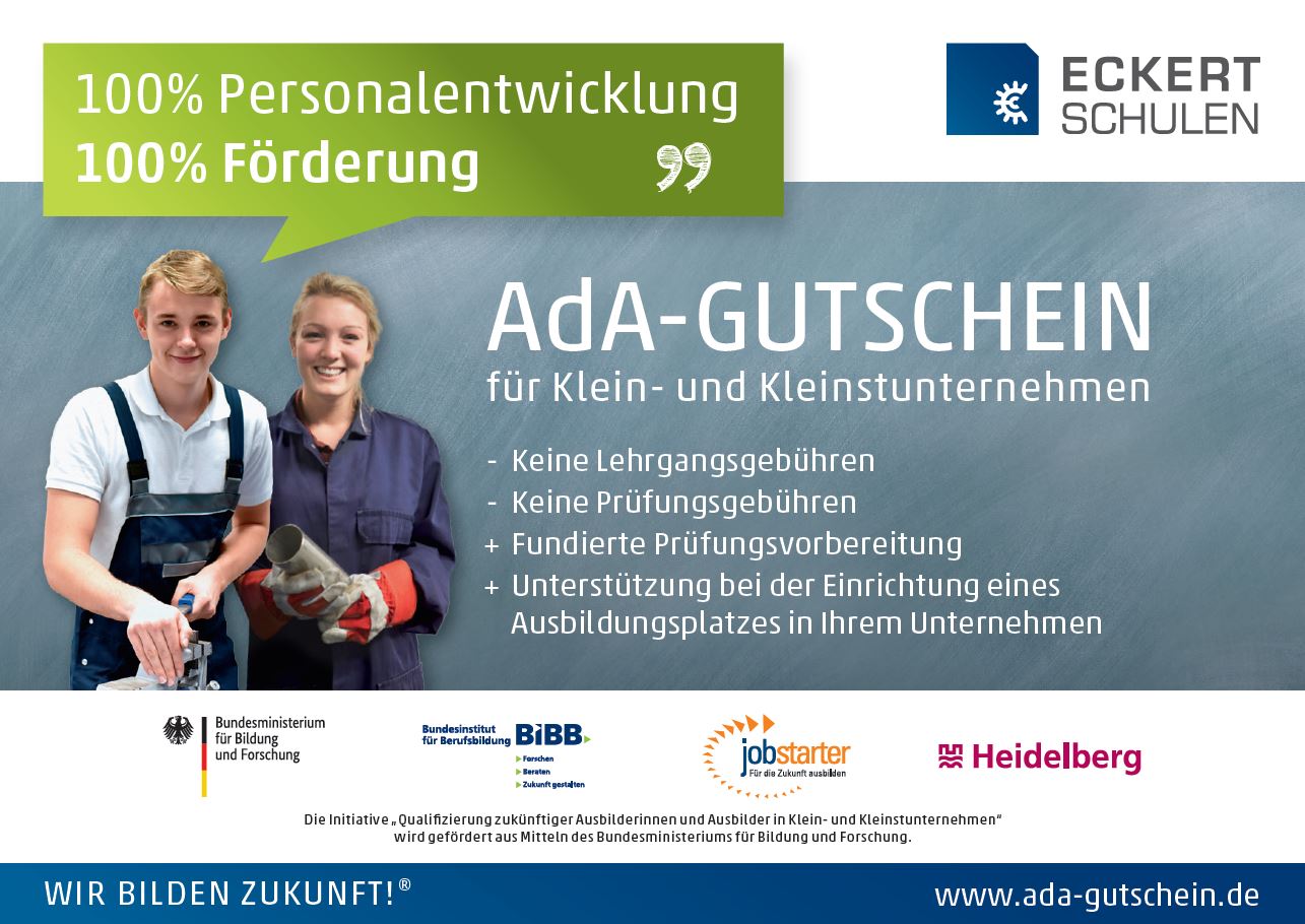 Sichern Sie sich jetzt Ihren AdA-Gutschein (Bild: Eckert Schulen).