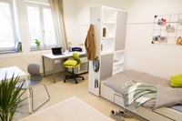 Blick in ein Studio im Ausbildungshaus. (Foto: Bormann)