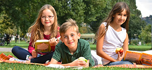 Kids at the "Neckarwiese" in Heidelberg. (Photo: Dorn)