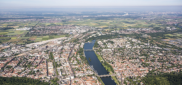 Blick von Heidelberg nach Westen in die Region (Foto: K. Venus) Blick von Heidelberg nach Westen in die Region
