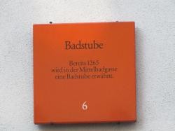 Hinweistafel Badstube