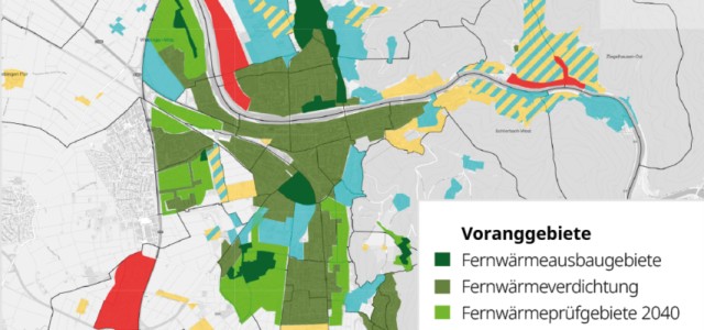 In den zentralen Gebieten wird Fernwärme ausgebaut oder verdichtet. Unter anderem in Wieblingen, Pfaffengrund und Kirchheim wird der Ausbau geprüft.