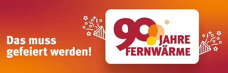 Logo 90 Jahre Fernwärme